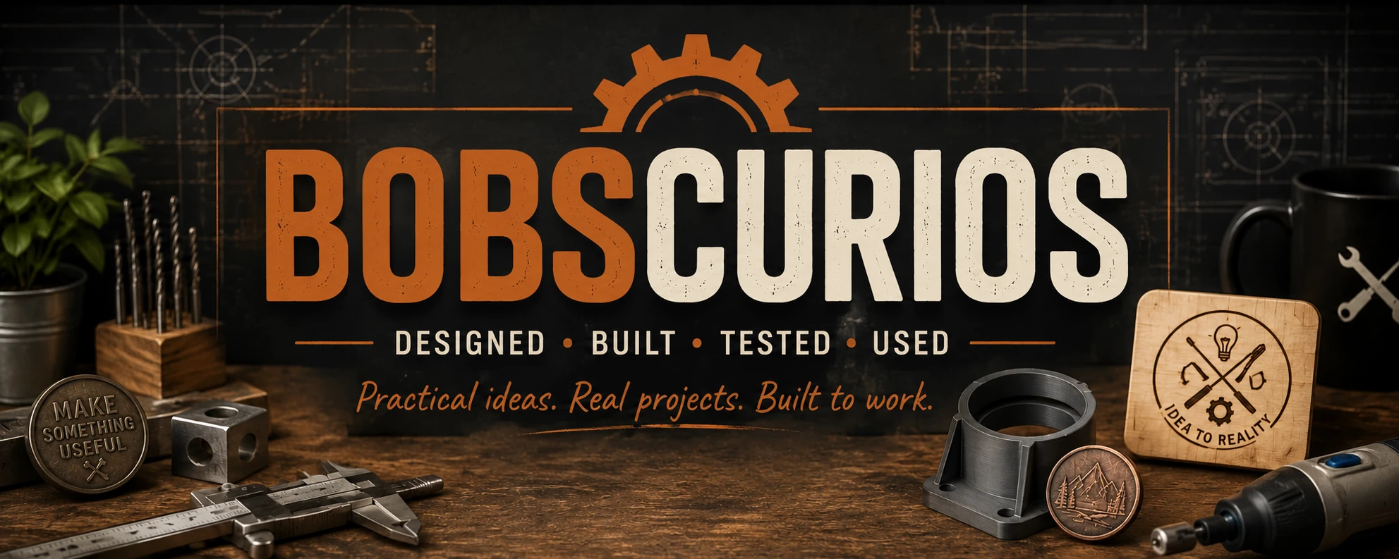 BobsCurios workshop. Designed, built, tested, used. Practical ideas. Real projects. Built to work.